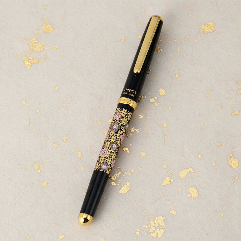 金蒔絵 漆芸ボールペン　矢絣（国産・金蒔絵）　